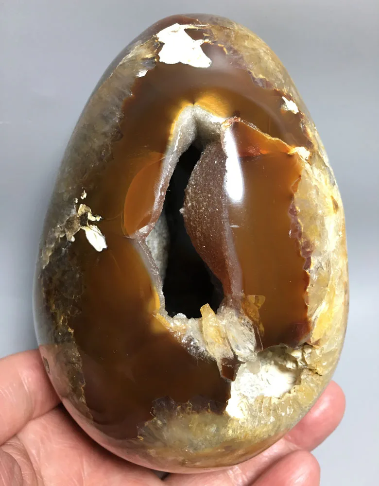 

1422g hot sale natural Agate egg crystal Geode stone crysal healing islamic gifts