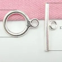 Твердые 925 пробы Серебряные Ювелирные изделия Поиск Аксессуары, 5 компл./лот 925 пробы, Серебристый; Высота танкетки 8x13,5 мм OT замочек