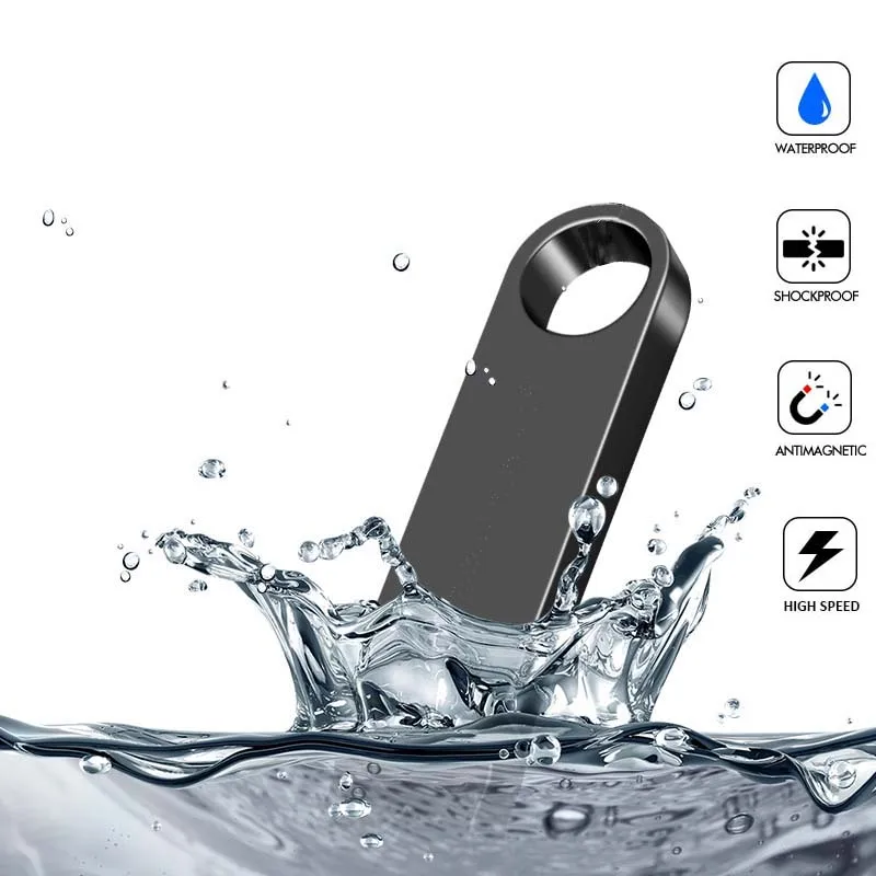 USB флеш накопитель 32 ГБ Флешка 64 Гб 128 8 16 водонепроницаемый металлический u диск
