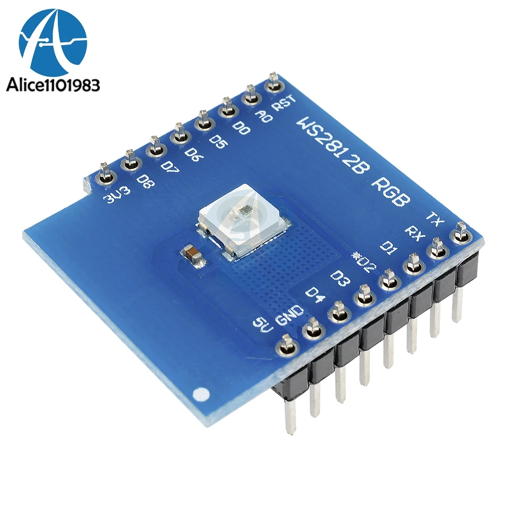 Esp8266 для WeMos D1 WS2812B RGB щит Mini ESP8266 Модульная плата с HT Pins Diy электронная печатная