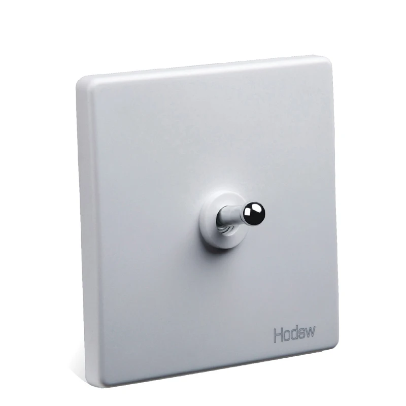 5pcs 86 Type Retro Toggle Switch Panel Touch Switch One Open Double Control Bedside Power Light Switch 220V10A White