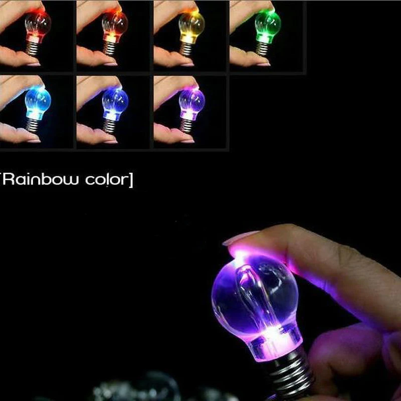 

Outdoor EDC Tool Self-defense Supplies Colorful Flash Alarm New Creative Transparent Bulb Unisex Bulb Keychain DLY0010