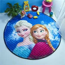 150*150 см Ковер Анна Эльза круглый мультяшный детский игровой коврик лоскутное одеяло для пикника детский домашний декор Детская комната Tapis наземный коврик R586