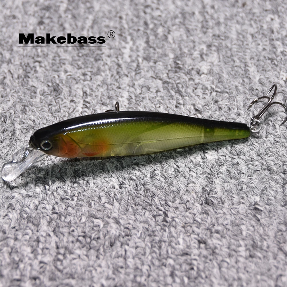 Makebass 3.94in/0.53oz Minnow Plug Fishing Lures Floating Hard Baits Swimbaits Fishing Tackle Tool for Trout Walleye Pike etc