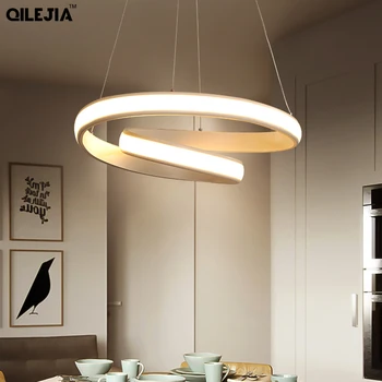 

Modern LED Pendant Round Creative Lights Adjustable Height hanging lamp dining room restaurant living room AC85V-260V