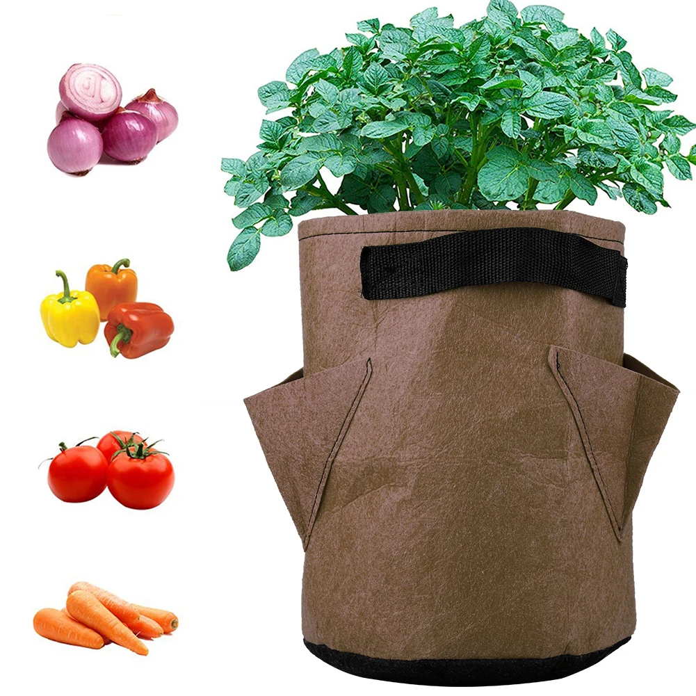 

Vegetable Plant Grow Bag DIY Potato Grow Planter PE Cloth Tomato Planting Container Bag Thicken Garden Pot Garden Supplies