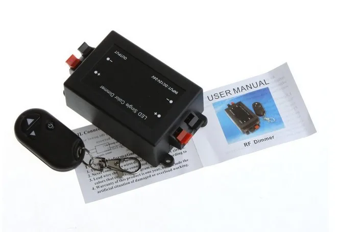 Dropshopping RF свет диммер беспроводной светодиодный контроллер одного цвета диммер 1 канал дистанционного 12 В DC 8A 10 шт./партия