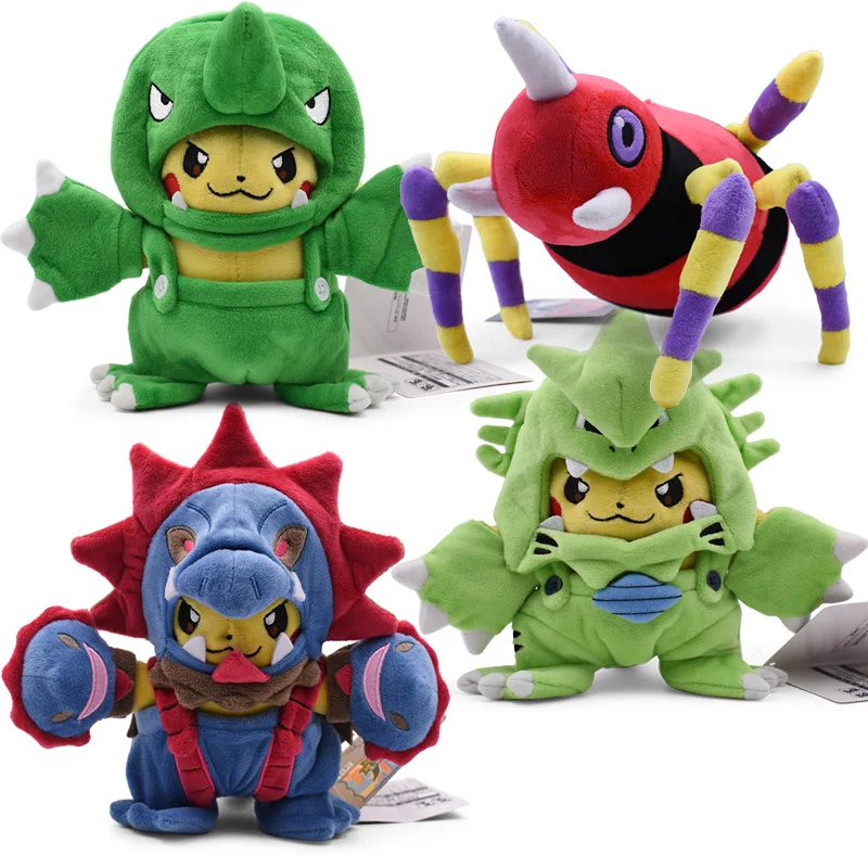 

4Styles 18-20CM Pikachu Cosplay Hydreigon&Tyranitar Plush Toy Ariados Migalos Peluche Stuffed Animal Doll Free Shipping