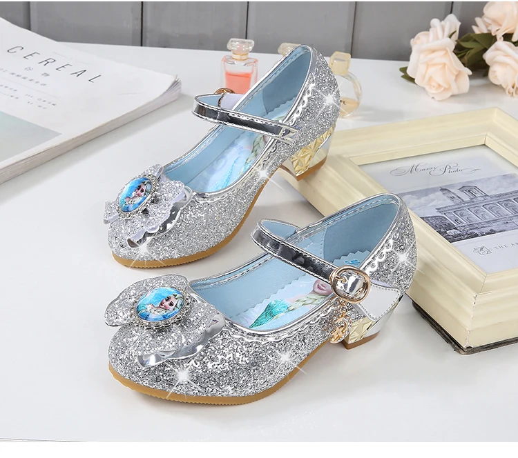 Г. Высококачественная кожаная блестящая обувь принцессы для девочек праздничное платье обувь с кристаллами LJH636-2 от 3 до 12 лет