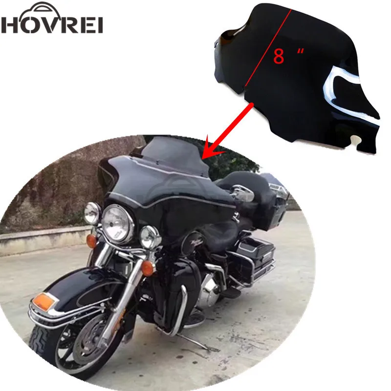 motorcycle 8" Smoke Dark Tint Windscreen Windshield For Harley Electra