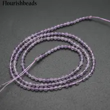 Ограненных 2 мм Природный аметист Алмазная резка камня семян Круглый Loose бусы