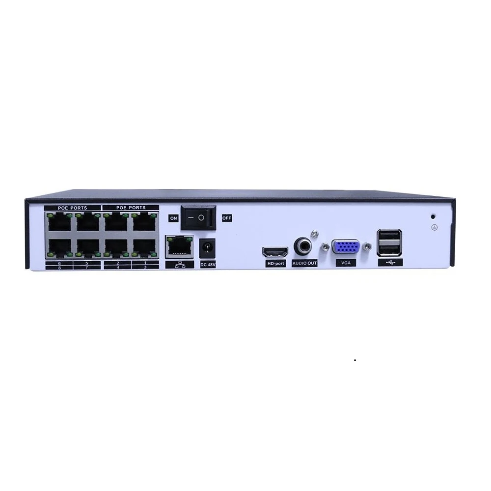 Hiseeu H.265 H.264 4/8CH POE NVR ip камера безопасности CCTV система видеонаблюдения P2P поддержка