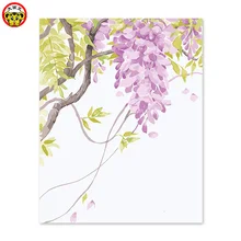 Картина по номерам художественная краска по номеру декор для стен Сделай Сам Wisteria villosa Rehder diy масло фиолетовый бескаркасное руководство с цветами и листьями