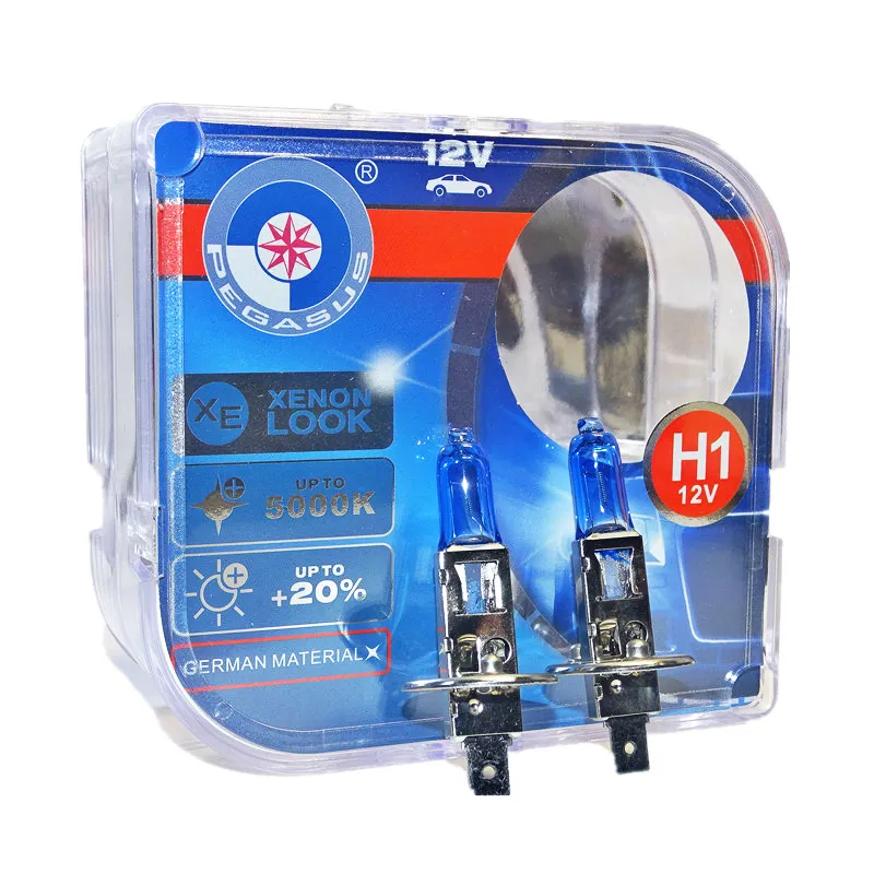 

2Pcs Super White Car Headlight Fog lights Bulbs H1 100W 12V 5000K Xenon Super Lamps Car Auto Head Light Halogen Bulb