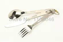 Titanium Camping Metal Spoon Fork Knife Tableware Set For Western-style Food Gift Box Package