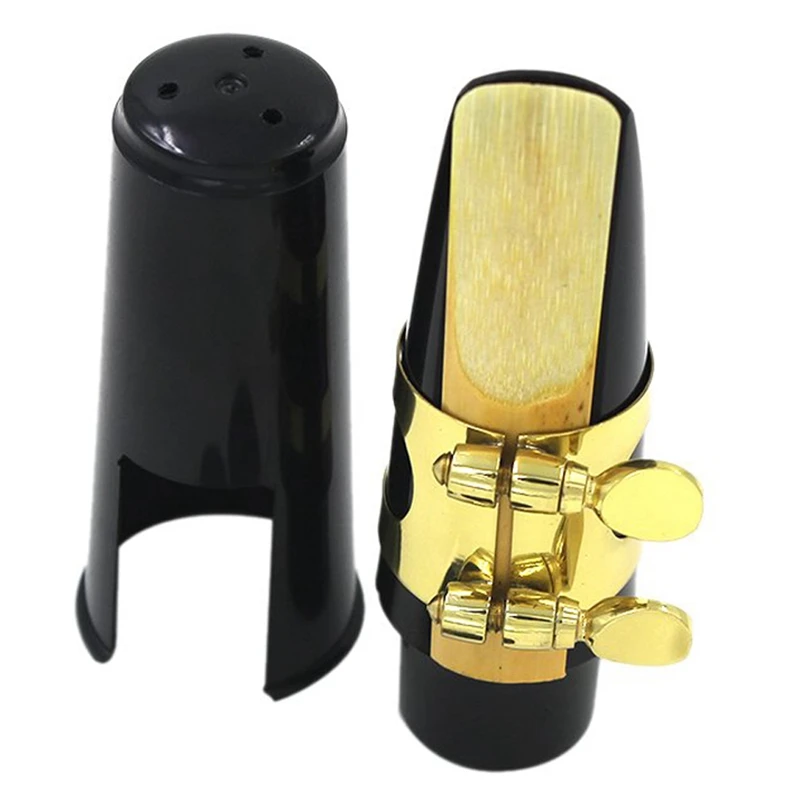 

Alto Sax Saxophone Mouthpiece Plastic with Cap Metal Buckle Reed Mouthpiece Patches Pads Cushions