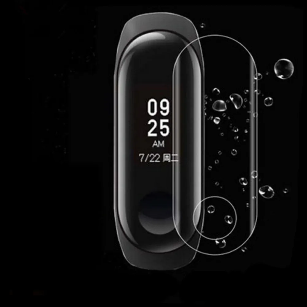 Mi Band 3 ремешок спортивный ремешок для Xiaomi mi ремешок 3 черный силиконовый браслет для band 3 Xiaomi mi ремешок 3 Смарт-часы браслет - Цвет: 3pcs mi band 3 film