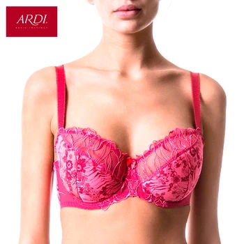 

Woman's Bra With a Partially Foam Cups on The Frames Lace Big Size ARDI R1531-11
