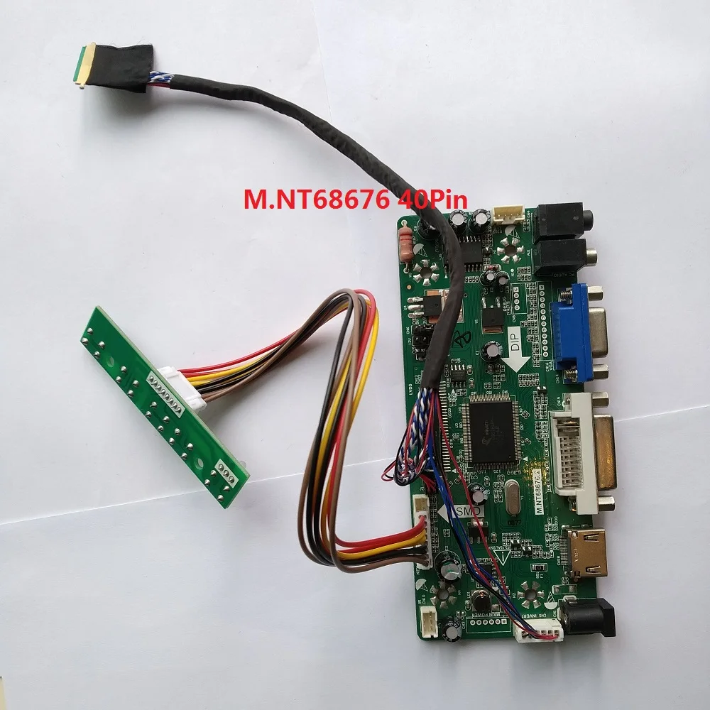 Kit for BT156GW02 V.0 LED DIY 15.6" Controller board LVDS 40pin Panel Screen Monitor M.N68676 HDMI LCD 1366X768 VGA DVI