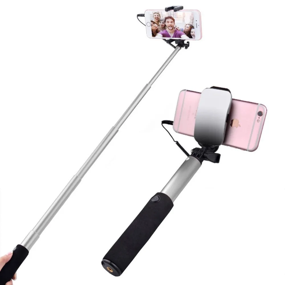 

For Gopro 3+ 4 action camera selfie stick mirror remote Smartphone Selfie Stick mobile phone handheld monopod for iphone Samsung