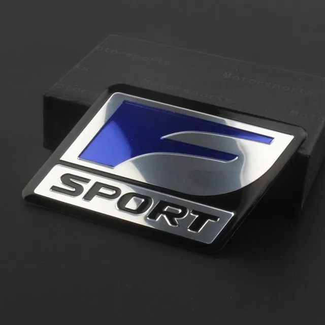Black Blue F SPORT F SPORT Square Emblem Thin Aluminium Label Trunk