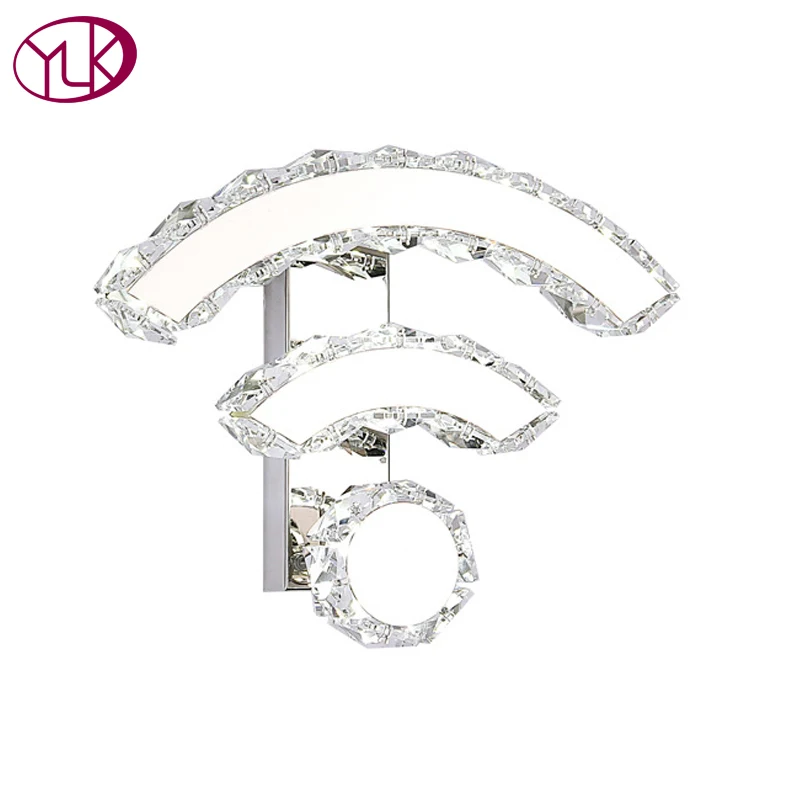

Youlaike "WIFI " Design LED Wall Sconce Lighting Creative Design Crystal Home Decoration Wall Lamps