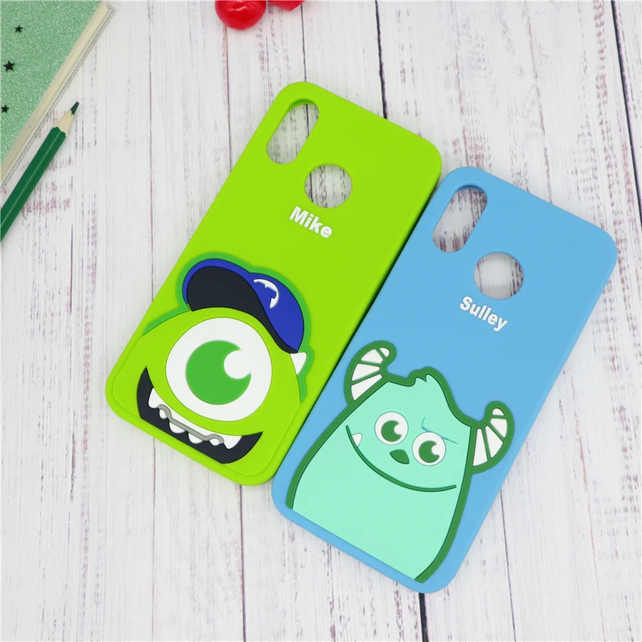 

3D Cartoon Monsters Sully Mike Phone Case for Huawei Nova 2s 3 3i 4 Honor Play 10 V10 8X P Smart+ Plus Soft Silicone Cover Coque