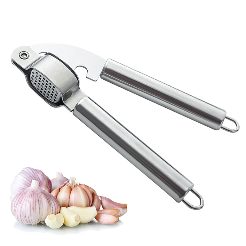 

AODMUKI Stainless Steel Garlic Presses Manual Garlic Mincer Chopping Garlic Tools Curve Fruit Vegetable Tools Kitchen Gadgets