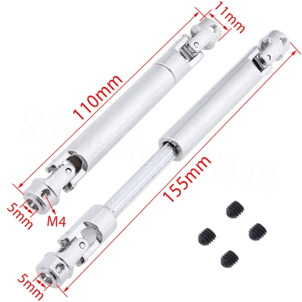 2 шт. стальной приводной вал CVD 90-125 мм/110-155 мм сверхмощный для 1/10 RC Гусеничный SCX10 RC4WD D90 осевой CC01 контейнеровоз Tamiya