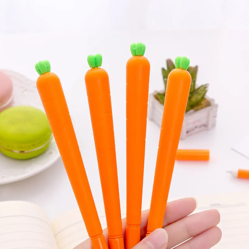 

2019 new Simulation Carrots Gel Pens Student gel Ink Pen School Office Supplies Learning Stationery Wholesale