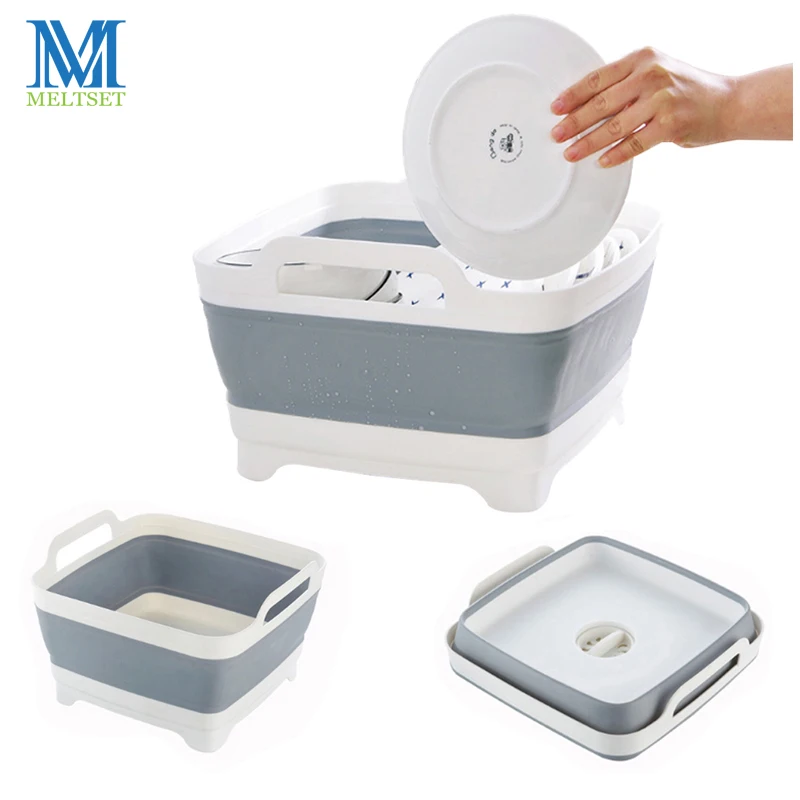 

Plastic Vegetable Fruit Wash Basket Foldable Kitchen Sink Colander Washbaisn Camping Fishing Cleaning Tools Outdoor Accessories