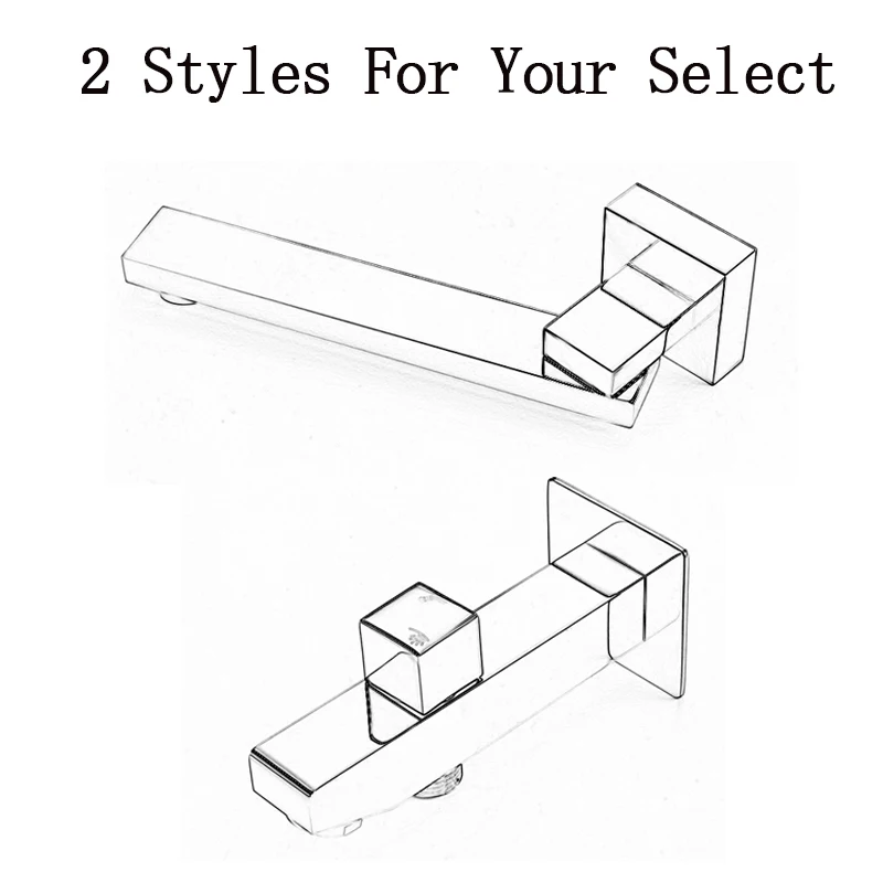 Ванная комната душ Носик смесители латунные Ванна Носик краны хромированная готовая вода сопла в-стены Bibcocks квадратный Душ аксессуары