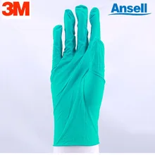 100 шт./кор. Ansell Touch N Tuff нитриловые перчатки 92-600 одноразовые химические защитные Перчатки зеленые ультратонкие 0,11 мм
