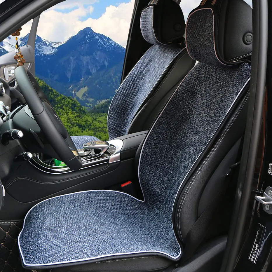 

Artificial linen Auto Seat Cushion fit Most Cars Truck Suv or Van / 2 piece Front Car Seat Cover or 1 set back seat-covers mat