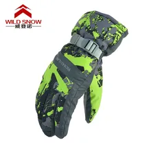 Женские мужские лыжные перчатки водонепроницаемые ветрозащитные теплые перчатки для катания на лыжах, сноуборда, снегоходы, мотоциклетные зимние уличные зимние перчатки