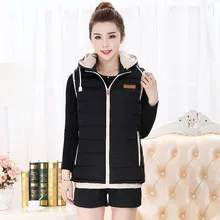 Free shipping 2016 new arrival fashion The new Korean winter hooded down cotton coat thickened nice slim vest lady outerwear XL