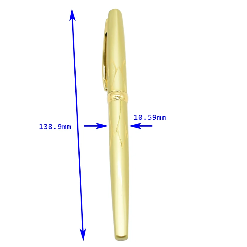 Высококачественная перьевая ручка полностью Металлическая золотая ручка с зажимом роскошные ручки Jinhao Caneta канцелярские принадлежности для офиса и школы 1