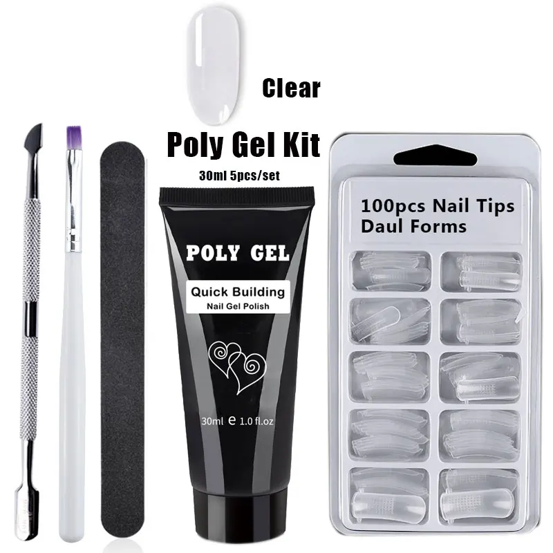 Envío Directo Poly Gel Set LED UV Gel barniz uñas Kit de Arte de construcción rápida para extensiones de uñas gelatina dura gel Polygel Envío Directo Poly Gel Set LED UV Gel barniz uñas Kit de Arte de construcción rápida para extensiones de uñas gelatina dura gel Polygel