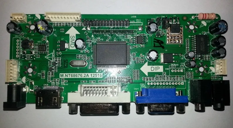 

M.NT68676.2A HD driver board controller AUDIO+HDMI+DVI+VGA LCD driver board Controller board for advisement player