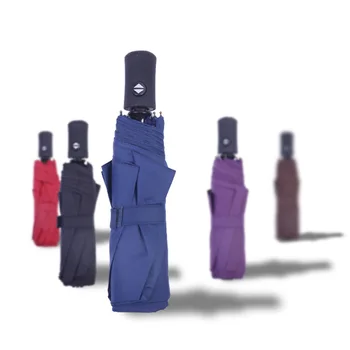 

High quality Automatic umbrella Men Rain Woman Windproof 5 colors Male Women Sun 3 Floding Umbrella Parasol Outdoor Parapluie