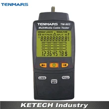 Ручной Lan Кабельный тестер сетевой кабель метр TM903