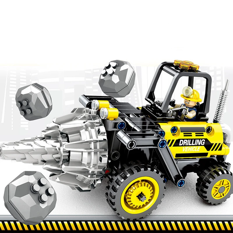 

City Construction Engineer Machine Road Roller Vehicle Building Blocks Toys Compatible Legoed Technic Bricks Toys For Children