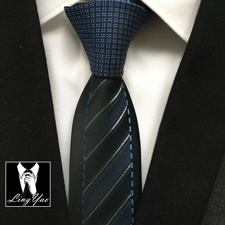 Новые модные тонкие мужские роскошные тканые галстуки красные сетки с узлом в полоску