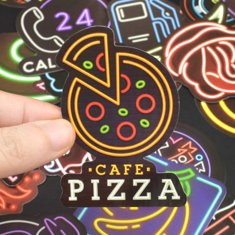 50 PCS Neon Light Sticker Night Luminous Stars Sticker Glow In The Dark Toys Child of light Stickers for Kids Bedroom Decor Birthday Gifts 4