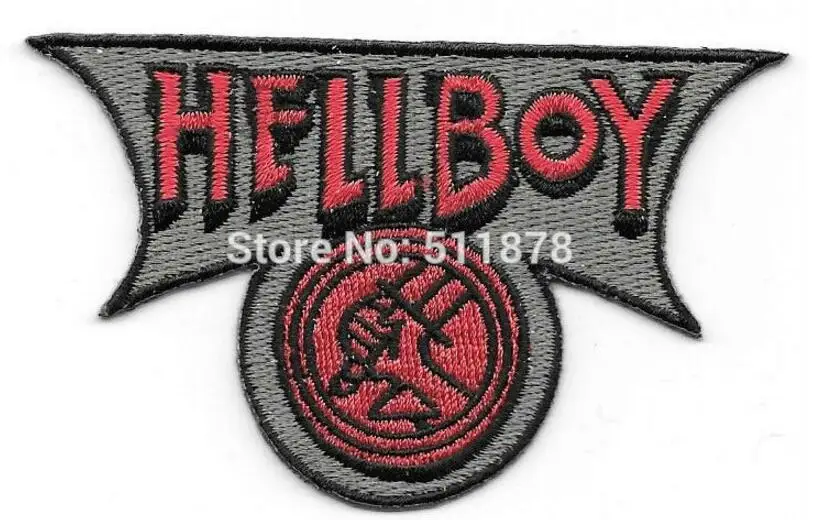 

3.5" Hellboy Bureau of Paranormal R & D Crest Movie TV Series Fancy Dress Costume Embroidered iron on patch TRANSFER APPLIQUE