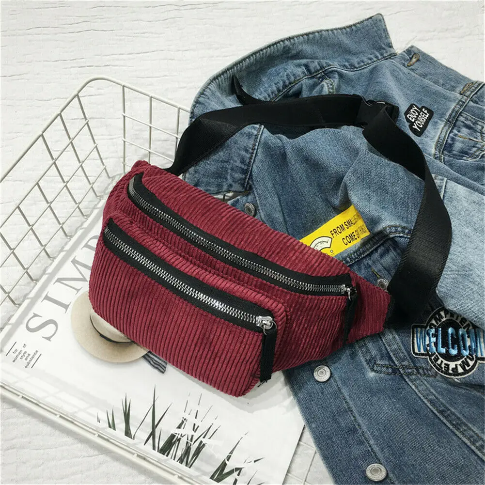 

Fashion Men Women Unisex Casual Fanny Waist Pack Bum Bag Adjustable Belt Pouch Travel Money Wallet Cellphone Chest Hip Pack Bags