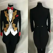 Костюмы для мужчин, платье волшебного Корта, сценическое представление, вышивка, измененный голубь, волшебный ласточкин хвост, свадебное торжественное платье