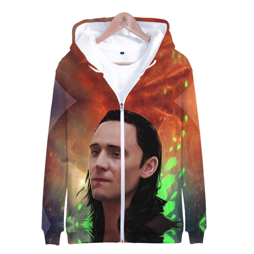 Толстовки на молнии LOKI Fans толстовки с 3d принтом Kawaii хит продаж уличная одежда в
