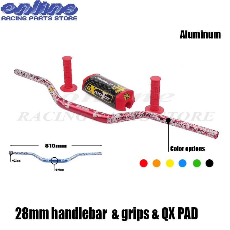 Универсальный 28 MM руль MX коврик для барной стойки бар ручками для мотоцикла Пит Байк мотокросс эндуро обод велосипедный