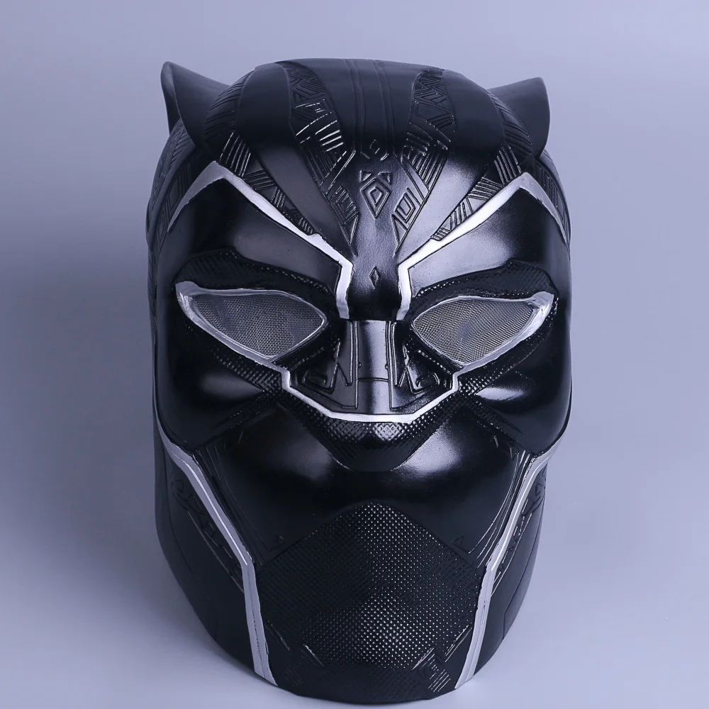 High Quality 2018 AvengersInfinity War Black Panther T'Challa Helmet Mask Halloween Costume Mask Cosplay Men's PVC (6)